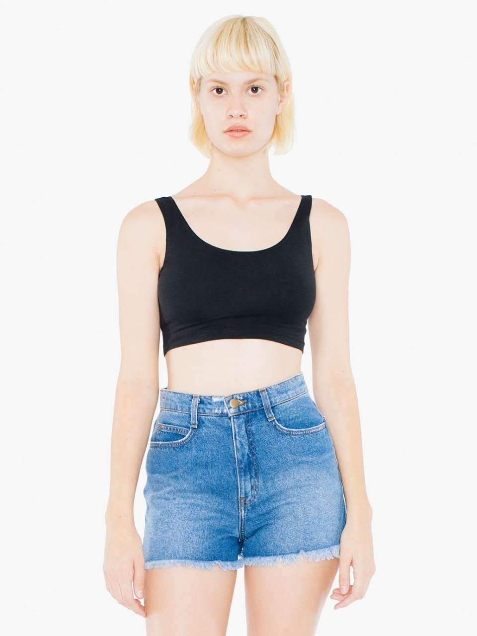 WOMEN'S COTTON SPANDEX CROP TANK - BRANIO