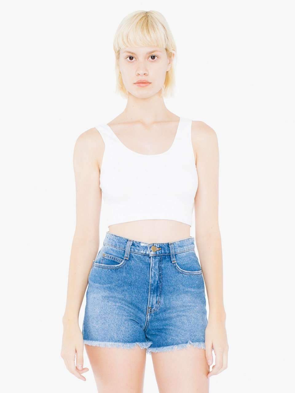 WOMEN'S COTTON SPANDEX CROP TANK - BRANIO