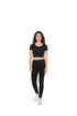 WOMEN'S COTTON SPANDEX JERSEY SHORT SLEEVE CROP TOP - BRANIO