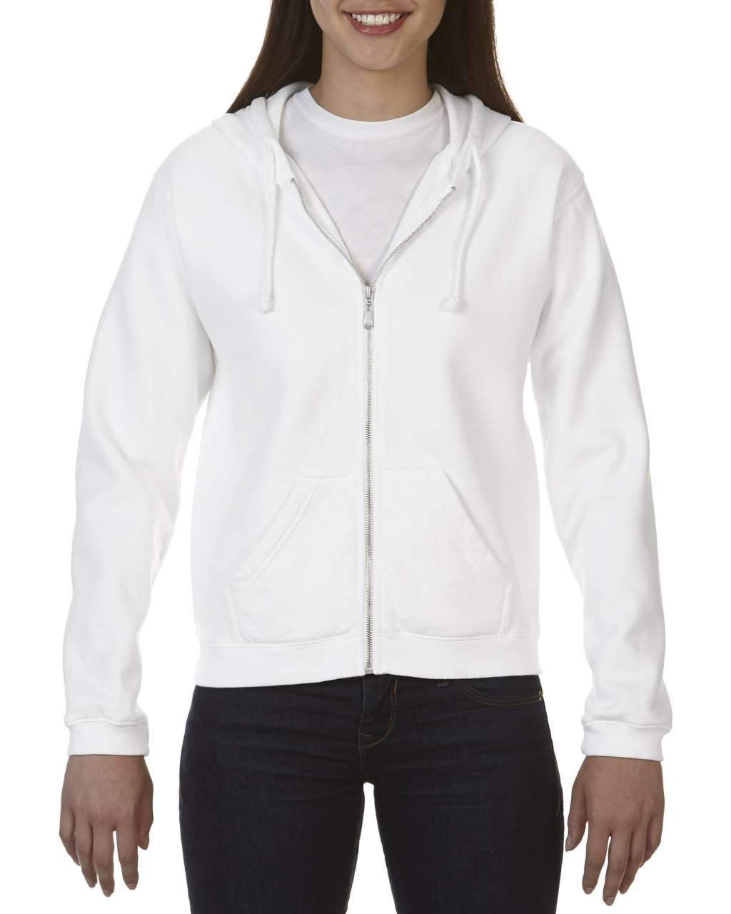 LADIES' FULL ZIP HOODED SWEATSHIRT - BRANIO