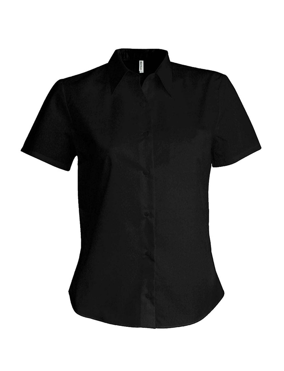 LADIES' SHORT-SLEEVED COTTON/ELASTANE SHIRT