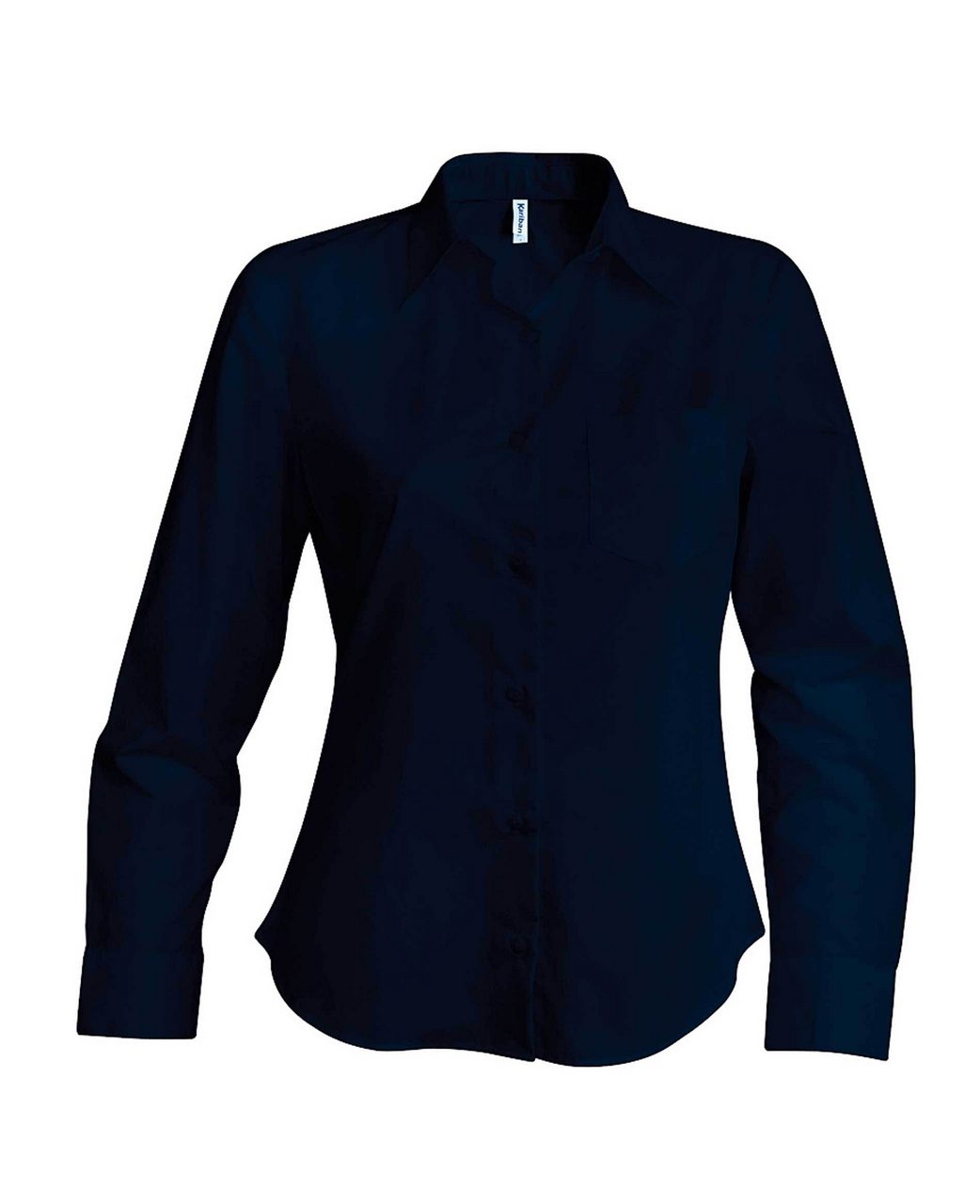 LADIES' LONG-SLEEVED COTTON POPLIN SHIRT