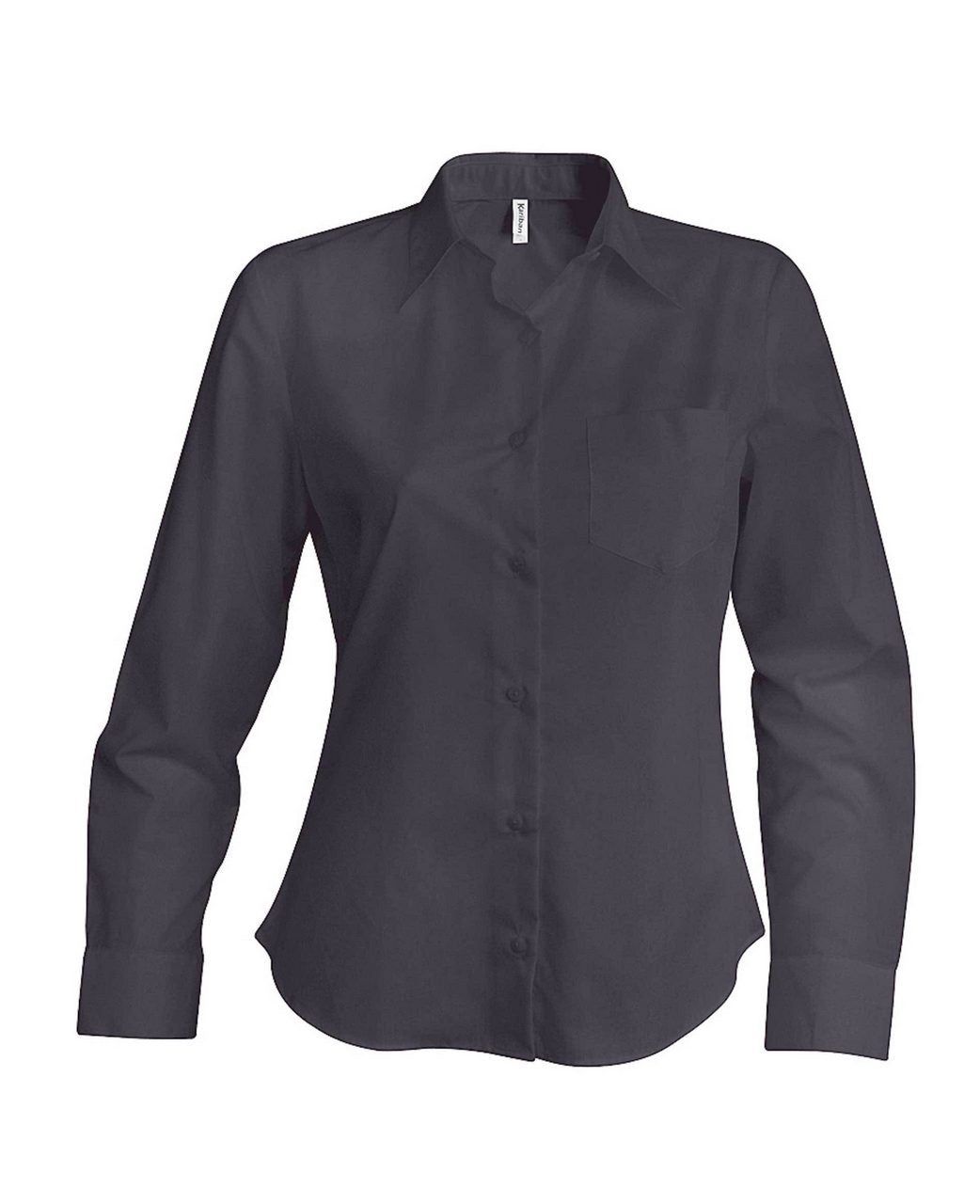 LADIES' LONG-SLEEVED COTTON POPLIN SHIRT
