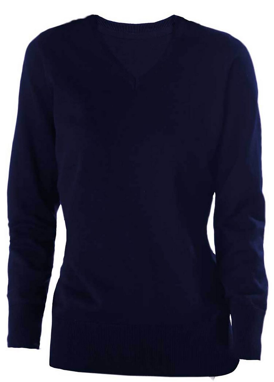 LADIES' V-NECK JUMPER