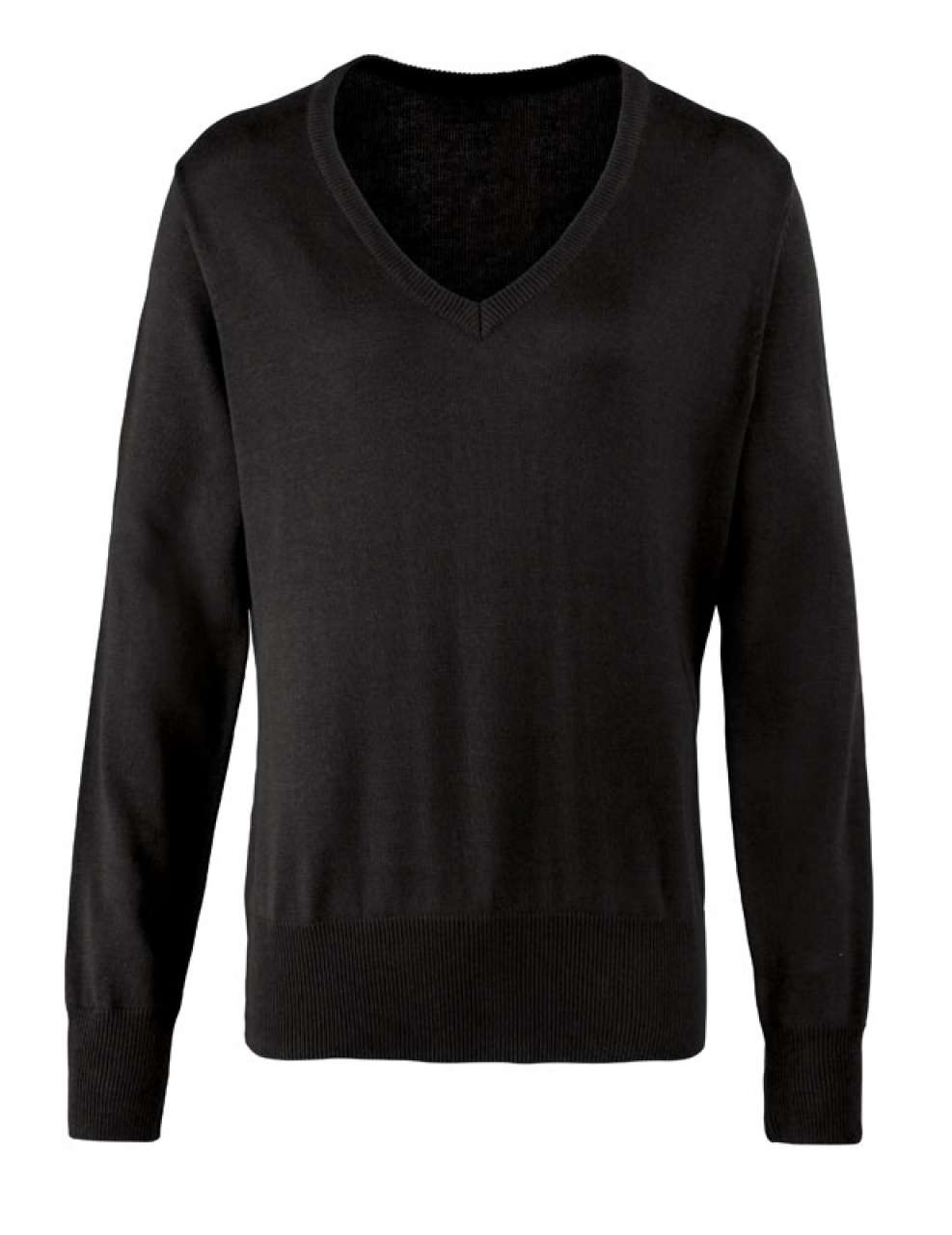 LADIES' V-NECK KNITTED SWEATER