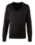 LADIES' V-NECK KNITTED SWEATER
