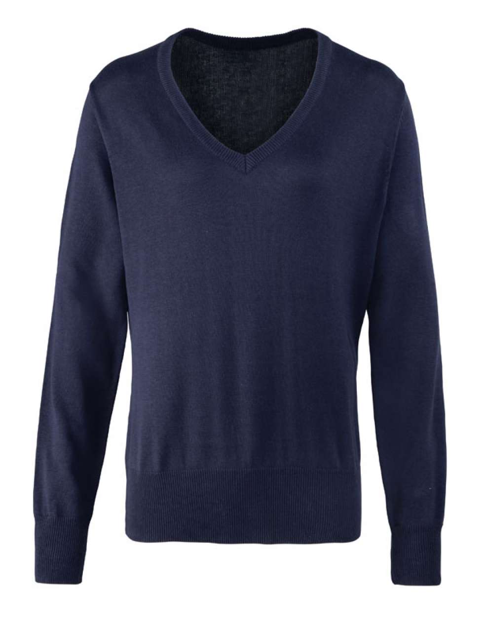 LADIES' V-NECK KNITTED SWEATER